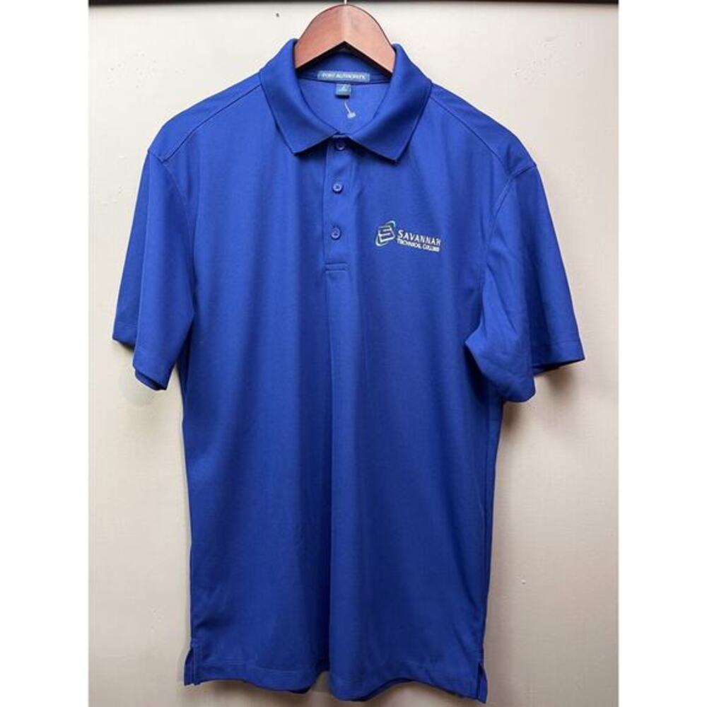 Savannah‎ Technical College Polo Mens Medium Blue Embroidered Savannah Georgia